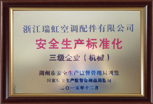 安全生产标准化三级企业（机械）